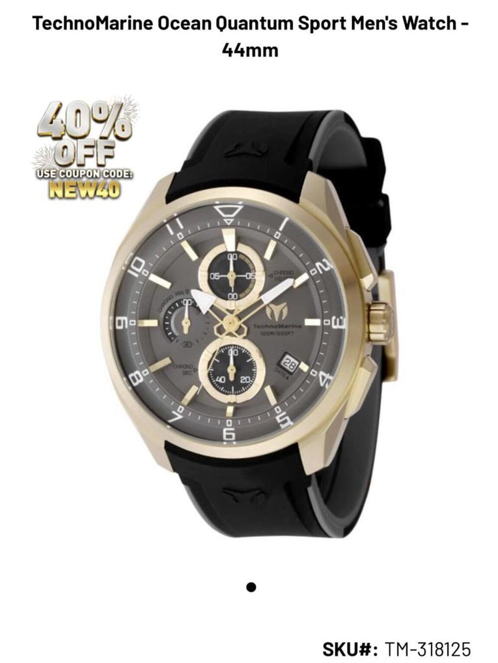 Techno marine watch men’s look